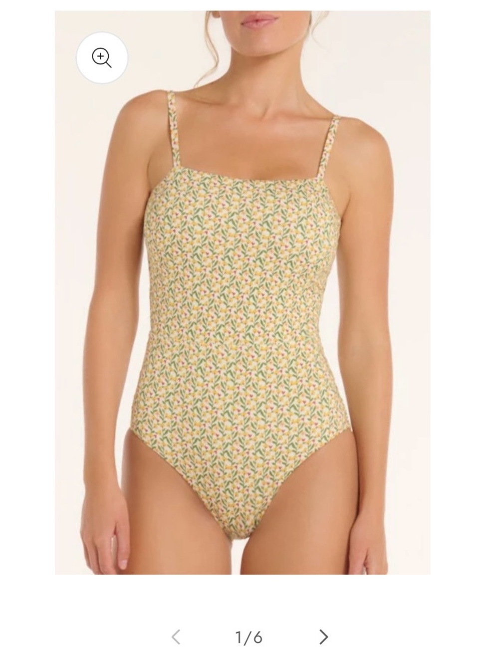 Hermoza Maddy Scoop Neck One-Piece Swimsuit in Ditsy Floral size: 8